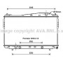 DW2135 AVA QUALITY COOLING Радіатор охолодження двигуна