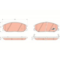 GDB3297 TRW Комплект гальмівних колодок дисковий гальм