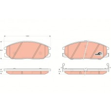 GDB3297 TRW Комплект гальмівних колодок дисковий гальм