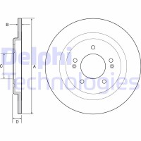 BG4563C DELPHI Гальмівний диск