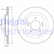BG4563C DELPHI Гальмівний диск