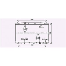 HD2315 AVA QUALITY COOLING Радіатор охолодження двигуна
