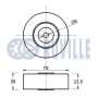 541285 RUVILLE Паразитный / ведущий ролик, Поліклиновий ремінь