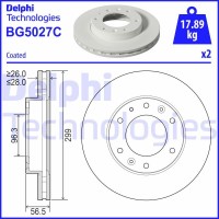 BG5027C DELPHI Гальмівний диск