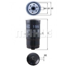 KC 199 MAHLE Паливний фільтр