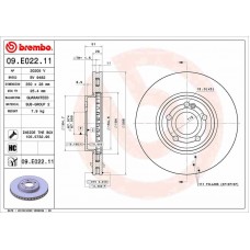 09.E022.11 BREMBO Гальмівний диск