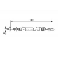 1 987 477 353 BOSCH Тросик, cтояночный тормоз