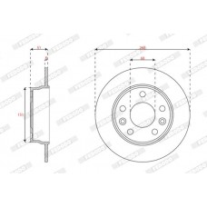 DDF3045C FERODO Гальмівний диск