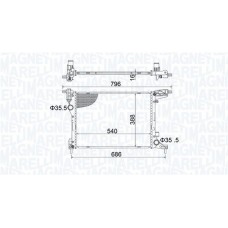 350213203700 MAGNETI MARELLI Радіатор охолодження двигуна