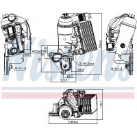 90953 NISSENS масляний радіатор двигунне олива