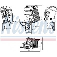 90953 NISSENS масляний радіатор двигунне олива
