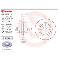 08.7238.11 BREMBO Гальмівний диск