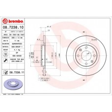 08.7238.11 BREMBO Гальмівний диск