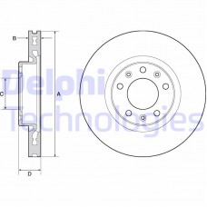 BG4669C DELPHI Гальмівний диск