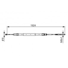 1 987 477 693 BOSCH Тросик, cтояночный тормоз