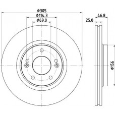 8DD 355 126-541 HELLA PAGID Гальмівний диск