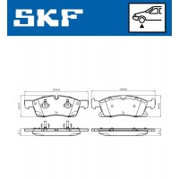 VKBP 80389 SKF Комплект гальмівних колодок дисковий гальм