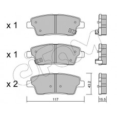822-1140-0 CIFAM Комплект гальмівних колодок дисковий гальм