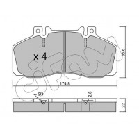822-267-0 CIFAM КомплеК т гальмівних колодок, дискове гальмо