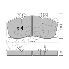 822-267-0 CIFAM КомплеК т гальмівних колодок, дискове гальмо