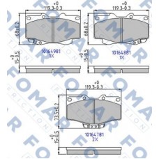 FO 464781 FOMAR Friction КомплеК т гальмівних колодок, дискове гальмо FO 464781 FOMAR Friction КомплеК т гальмівних колодок, дискове гальмо