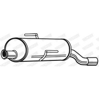 22501 WALKER Глушник вихлопних газів кінцевий