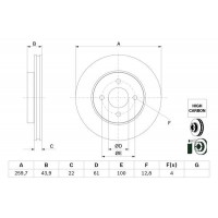 0 986 479 G95 BOSCH Гальмівний диск