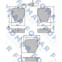 FO 903581 FOMAR Friction Комплект гальмівних колодок дисковий гальм