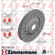 100.3384.70 ZIMMERMANN Гальмівний диск
