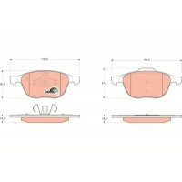 GDB1583 TRW TRW FORD Гальмівні колодки дискові Focus II 04-