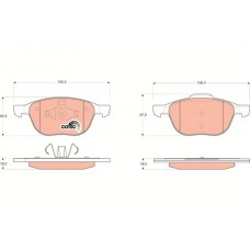 GDB1583 TRW TRW FORD Гальмівні колодки дискові Focus II 04-