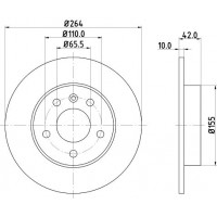 8DD 355 106-111 HELLA PAGID Гальмівний диск