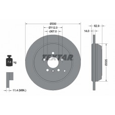 92150803 TEXTAR Гальмівний диск