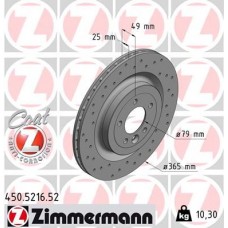 450.5216.52 ZIMMERMANN Гальмівний диск
