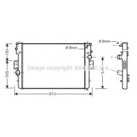 IVA2057 AVA QUALITY COOLING Радіатор охолодження двигуна