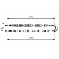 1 987 482 107 BOSCH Тросик, cтояночный тормоз