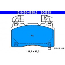 13.0460-4898.2 ATE Комплект гальмівних колодок дисковий гальм