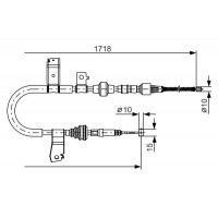 1 987 482 086 BOSCH Тросик, cтояночный тормоз
