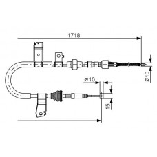 1 987 482 086 BOSCH Тросик, cтояночный тормоз