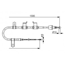1 987 482 072 BOSCH Тросик, cтояночный тормоз