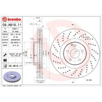 09.A819.11 BREMBO Гальмівний диск