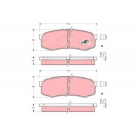 GDB3110 TRW Комплект гальмівних колодок дисковий гальм
