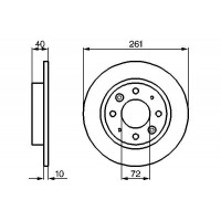 0 986 479 018 BOSCH Гальмівний диск