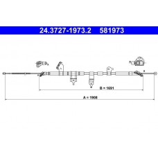 24.3727-1973.2 ATE Тросик, cтояночный тормоз