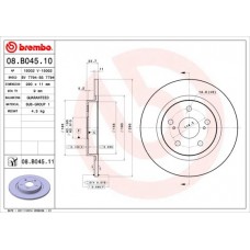 08.B045.10 BREMBO Гальмівний диск