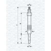 062900000304 MAGNETI MARELLI Свічка розжарювання