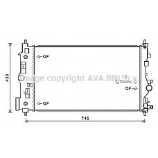 OL2546 AVA QUALITY COOLING Радіатор охолодження двигуна