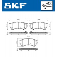 VKBP 80410 A SKF Комплект гальмівних колодок дисковий гальм