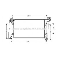 TO2323 AVA QUALITY COOLING Радіатор охолодження двигуна