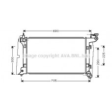 TO2323 AVA QUALITY COOLING Радіатор охолодження двигуна